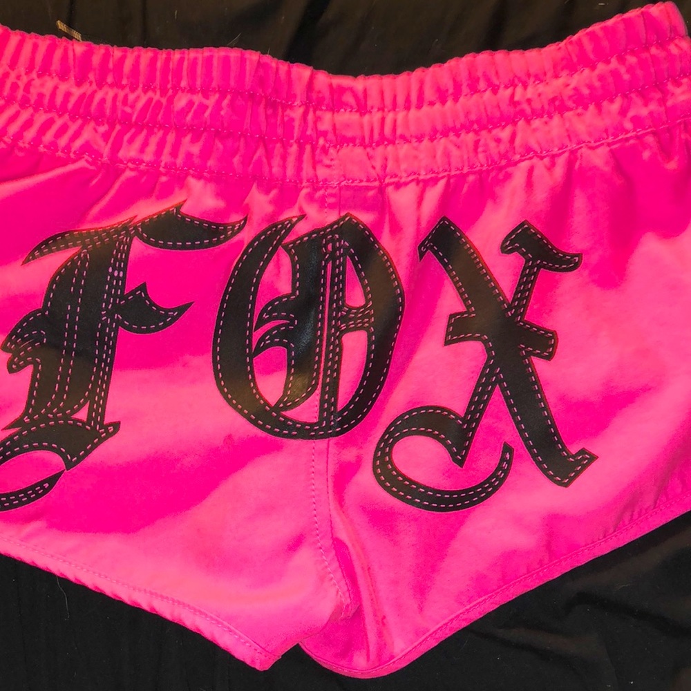 Fox Shorts there is a small stain but it will come out in the wash :)